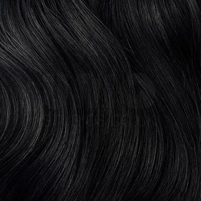 Jet black hair extensions