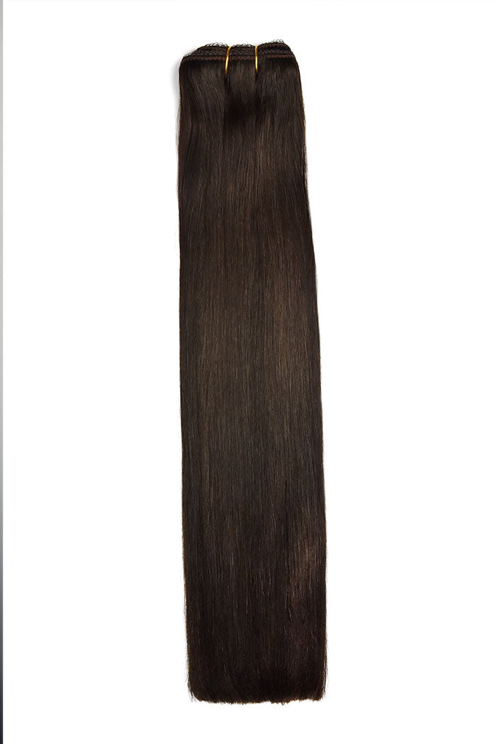 Darkest Brown (#2) Remy Royale Double Drawn Weave Extensions