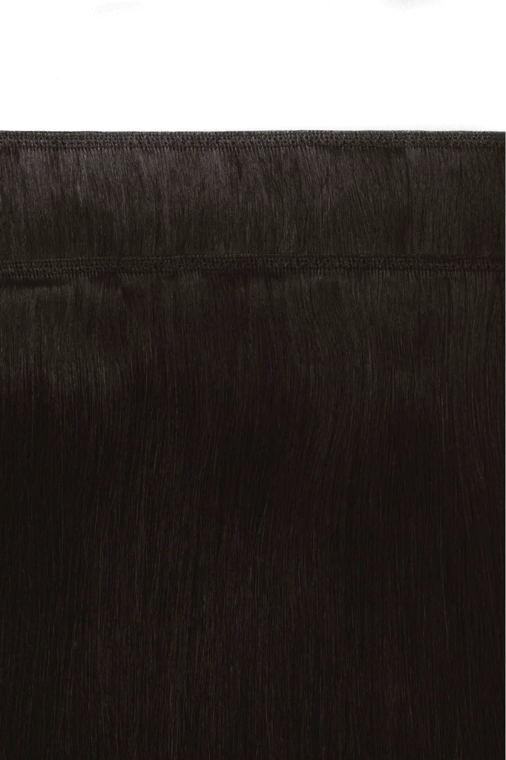 Darkest Brown Flat Weft Hair Extensions: Extension attachment