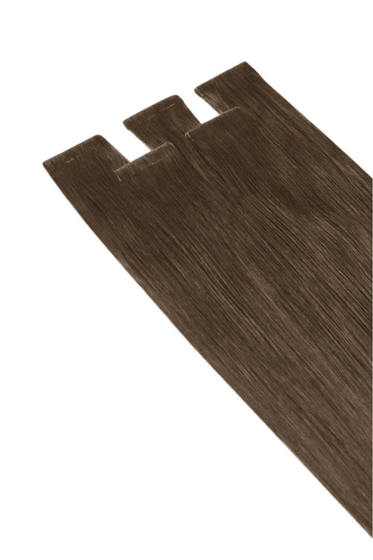 Medium Brown Invisible Tape In Hair Extensions: Extensions Attachment Method