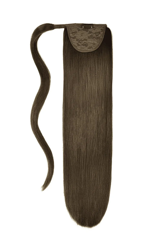 Medium Brown Ponytail Hair Extensions: Full Extension