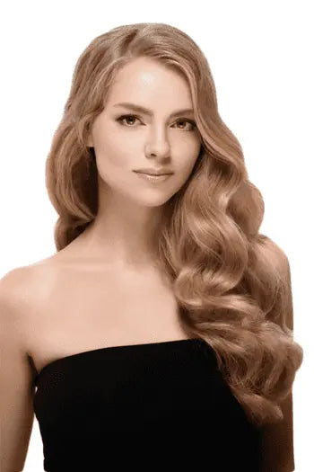 model wearing supreme quad weft hair extension