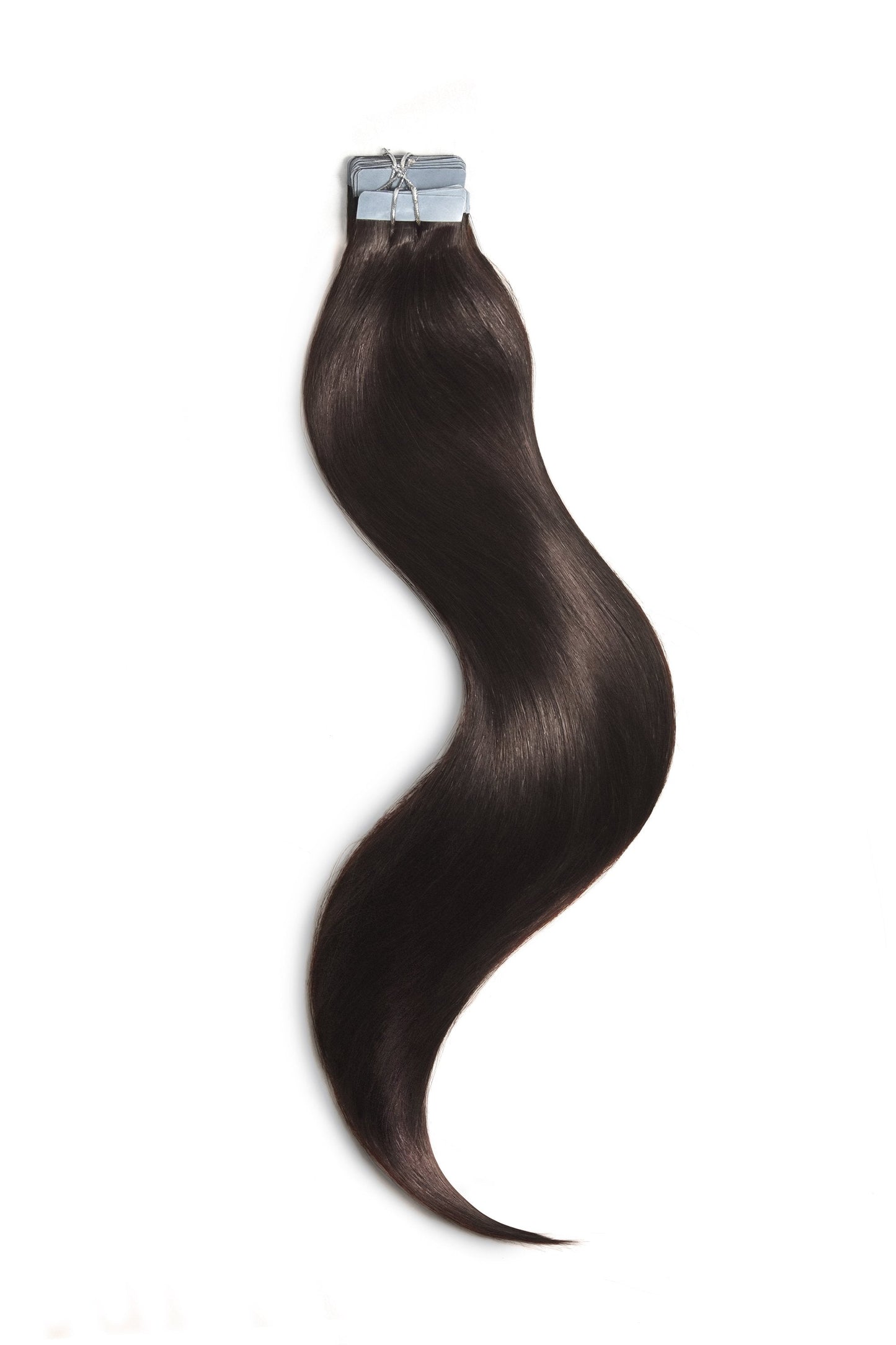 Darkest Brown (#2) Tape In Hair Extensions