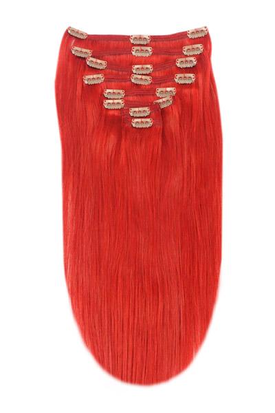 Bright Red Hair Extensions Clip Ins Bonded Options US Cliphair US